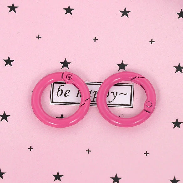 Metal Candy Color Paint Door Buckle Spring Ring Bag Chain Buckle Key Chain Accessories