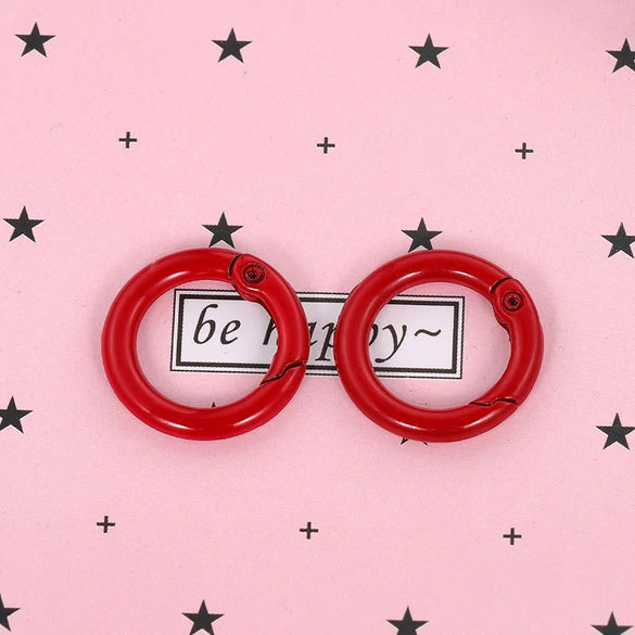 Metal Candy Color Paint Door Buckle Spring Ring Bag Chain Buckle Key Chain Accessories
