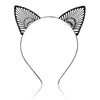 Metal Cat Ear Hairband Headwear For Women Electroplated Animal Style