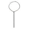 Metal Chain Geometric Knotted Tassel Necklace For Women With Electroplating