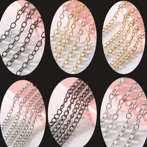 Metal Chain Jewelry Accessories With Tassels Electroplated