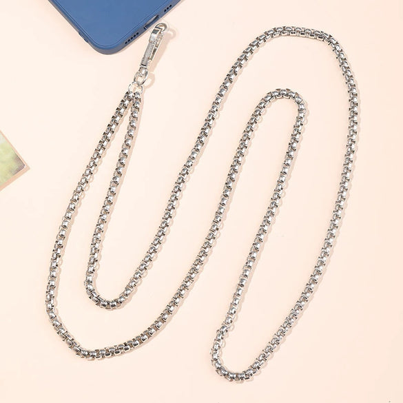 Metal Chain Mobile Phone Slung Chain With Clip Antifall Mobile Phone Lanyard Unisex Electroplating