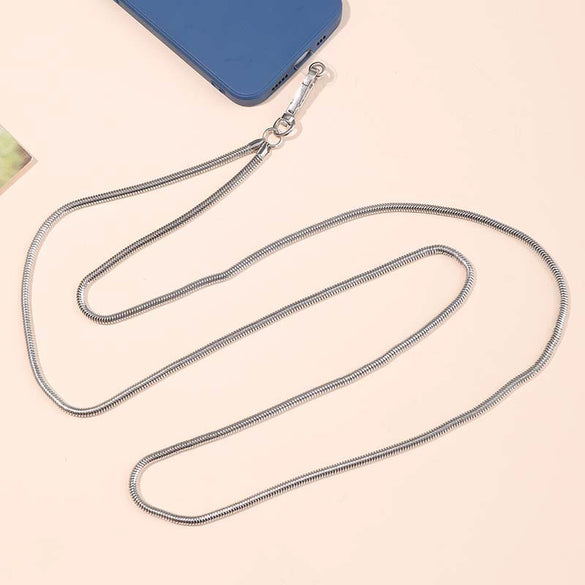 Metal Chain Mobile Phone Slung Chain With Clip Antifall Mobile Phone Lanyard Unisex Electroplating