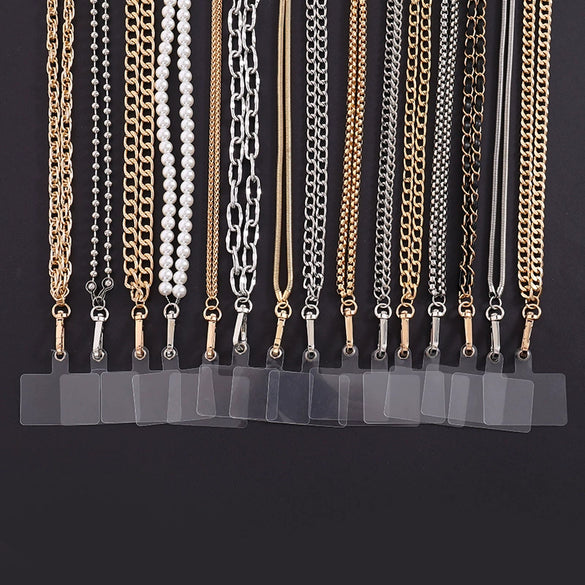 Metal Chain Mobile Phone Slung Chain With Clip Antifall Mobile Phone Lanyard Unisex Electroplating