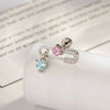 Metal Clip Heart Pendant Cartilage Earrings For Women With Zirconia Fashion Style