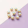 Metal Cloisonne Style Hollow Flower Ball Bell Pendant Handmade Decorative Accessory With Dripping Oil Craft