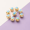 Metal Cloisonne Style Hollow Flower Ball Bell Pendant Handmade Decorative Accessory With Dripping Oil Craft