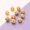 Metal Cloisonne Style Hollow Flower Ball Bell Pendant Handmade Decorative Accessory With Dripping Oil Craft