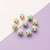 Metal Cloisonne Style Hollow Flower Ball Bell Pendant Handmade Decorative Accessory With Dripping Oil Craft