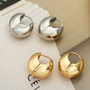 Metal Cold Style Asymmetrical Geometric Microinlay Copper Earrings For Women
