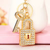 Metal Crab Shaped Keychain With Diamond Encrustment Pastoral Style For Female