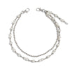 Metal Cross Pendant Pants Chain Punk Style Imitation Pearl Beaded Waist Accessory