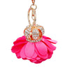 Metal Crown Flower Keychain For Women's Bags Creative Rhinestone Key Chain As Small Gift