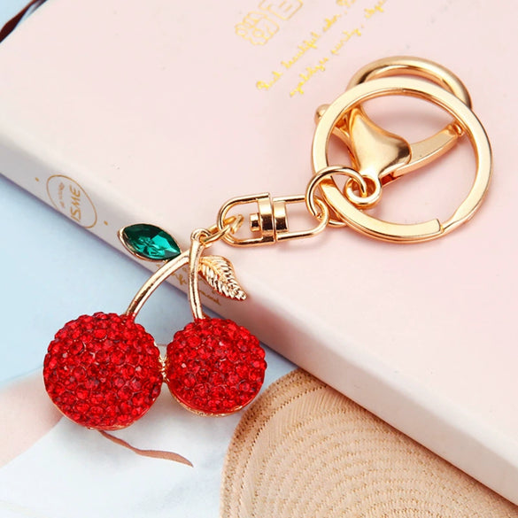 Metal Crown Flower Keychain For Women's Bags Creative Rhinestone Key Chain As Small Gift