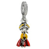Metal Crystal Star Beaded Pendant Diy Loose Beads Jewelry Accessories With Totem Pattern And Electroplating Process