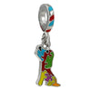 Metal Crystal Star Beaded Pendant Diy Loose Beads Jewelry Accessories With Totem Pattern And Electroplating Process