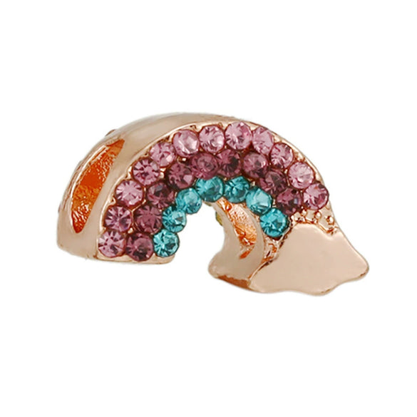 Metal Crystal Star Beaded Pendant Diy Loose Beads Jewelry Accessories With Totem Pattern And Electroplating Process