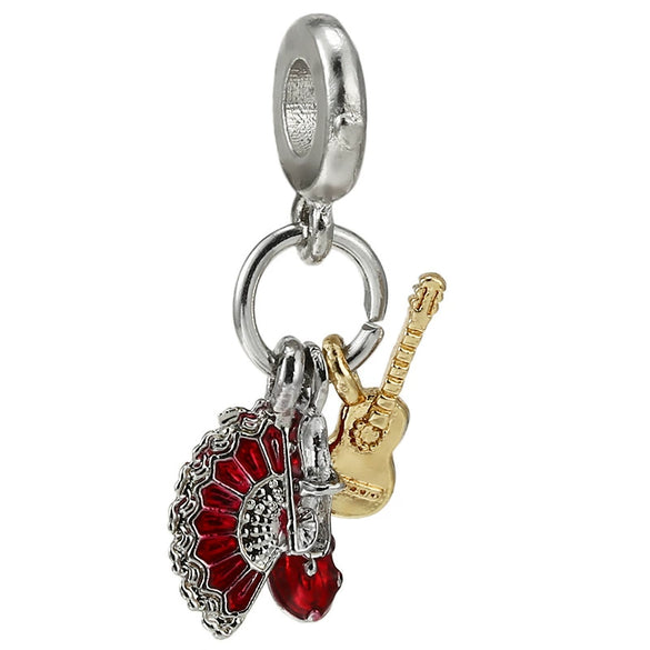Metal Crystal Star Beaded Pendant Diy Loose Beads Jewelry Accessories With Totem Pattern And Electroplating Process