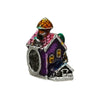 Metal Crystal Star Beaded Pendant Diy Loose Beads Jewelry Accessories With Totem Pattern And Electroplating Process