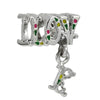 Metal Crystal Star Beaded Pendant Diy Loose Beads Jewelry Accessories With Totem Pattern And Electroplating Process