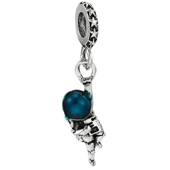 Metal Crystal Star Beaded Pendant Diy Loose Beads Jewelry Accessories With Totem Pattern And Electroplating Process