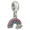 Metal Crystal Star Beaded Pendant Diy Loose Beads Jewelry Accessories With Totem Pattern And Electroplating Process