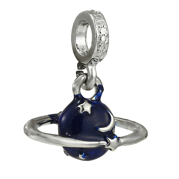 Metal Crystal Star Beaded Pendant Diy Loose Beads Jewelry Accessories With Totem Pattern And Electroplating Process
