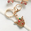 Metal Cute Snowman Elk Santa Claus Car Keychain Bag Pendant Key Ring Christmas Gift For Men And Women