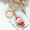 Metal Cute Snowman Elk Santa Claus Car Keychain Bag Pendant Key Ring Christmas Gift For Men And Women