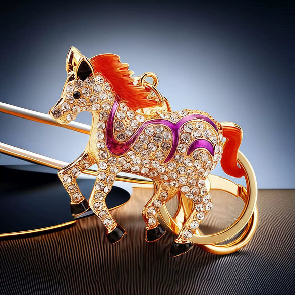 Metal Cute Style Horse Shape Keychain For Women