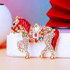 Metal Cute Style Horse Shape Keychain For Women