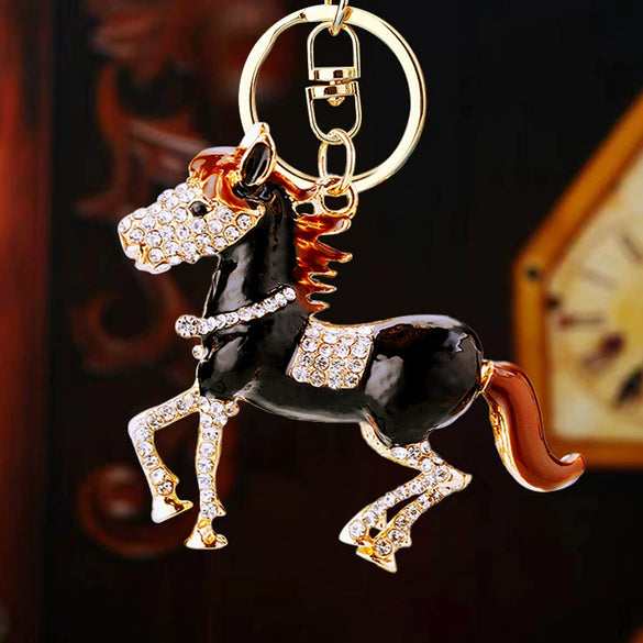 Metal Cute Style Horse Shape Keychain For Women