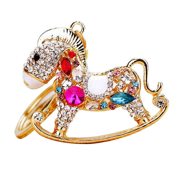 Metal Cute Style Horse Shape Keychain For Women