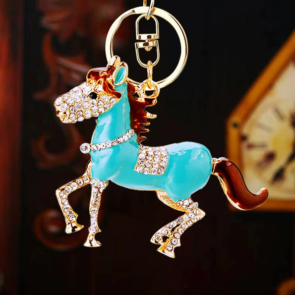 Metal Cute Style Horse Shape Keychain For Women