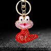 Metal Cute Zodiac Snake Car Keychain For Women Diamondencrusted Bag Pendant Mascot Gift