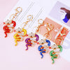 Metal Cute Zodiac Snake Car Keychain For Women Diamondencrusted Bag Pendant Mascot Gift