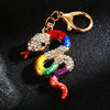 Metal Cute Zodiac Snake Car Keychain For Women Diamondencrusted Bag Pendant Mascot Gift