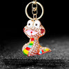 Metal Cute Zodiac Snake Car Keychain For Women Diamondencrusted Bag Pendant Mascot Gift