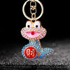 Metal Cute Zodiac Snake Car Keychain For Women Diamondencrusted Bag Pendant Mascot Gift
