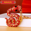 Metal Cute Zodiac Snake Car Keychain For Women Diamondencrusted Bag Pendant Mascot Gift