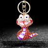 Metal Cute Zodiac Snake Car Keychain For Women Diamondencrusted Bag Pendant Mascot Gift