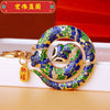 Metal Cute Zodiac Snake Car Keychain For Women Diamondencrusted Bag Pendant Mascot Gift