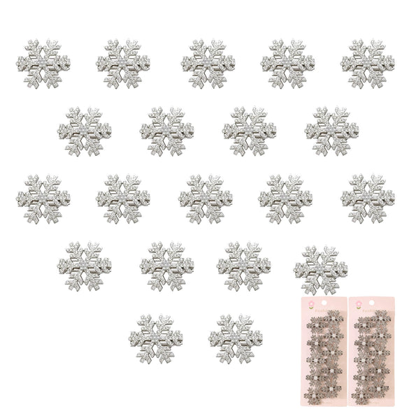 Metal Diamondencrusted Christmas Snowflake Women's Duckbill Clip Hair Accessory