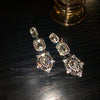 Metal Diamondencrusted Geometric Long Tassel Women's Earrings