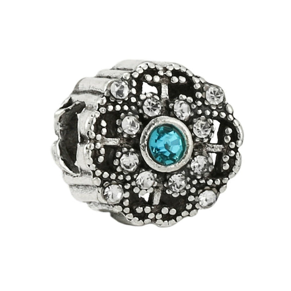 Metal Diamondencrusted Loose Beads Beaded Pendant Bracelet Necklace Jewelry Accessories With Electroplating And Totem Pattern