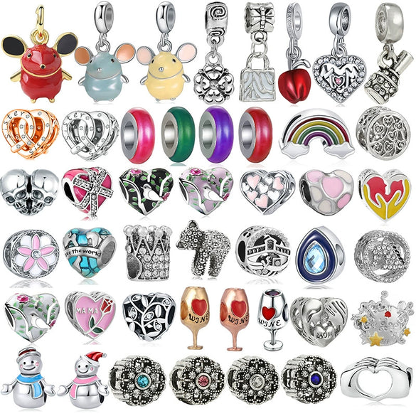 Metal Diamondencrusted Loose Beads Beaded Pendant Bracelet Necklace Jewelry Accessories With Electroplating And Totem Pattern