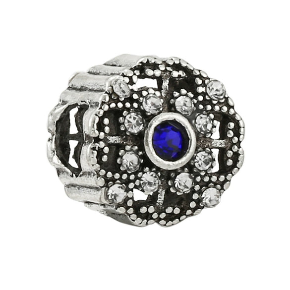 Metal Diamondencrusted Loose Beads Beaded Pendant Bracelet Necklace Jewelry Accessories With Electroplating And Totem Pattern