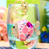 Metal Dolphin Creative Keychain With Diamond Encrusted For Women's Bags