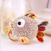 Metal Dolphin Creative Keychain With Diamond Encrusted For Women's Bags