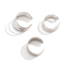 Metal Double Ring Geometric Electroplated Earrings For Women